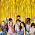 GOER 6.4 ft x 9.8 ft Metallic Tinsel Foil Fringe Curtains, 2 Pack Party Streamer Backdrop for Birthday and New Year
