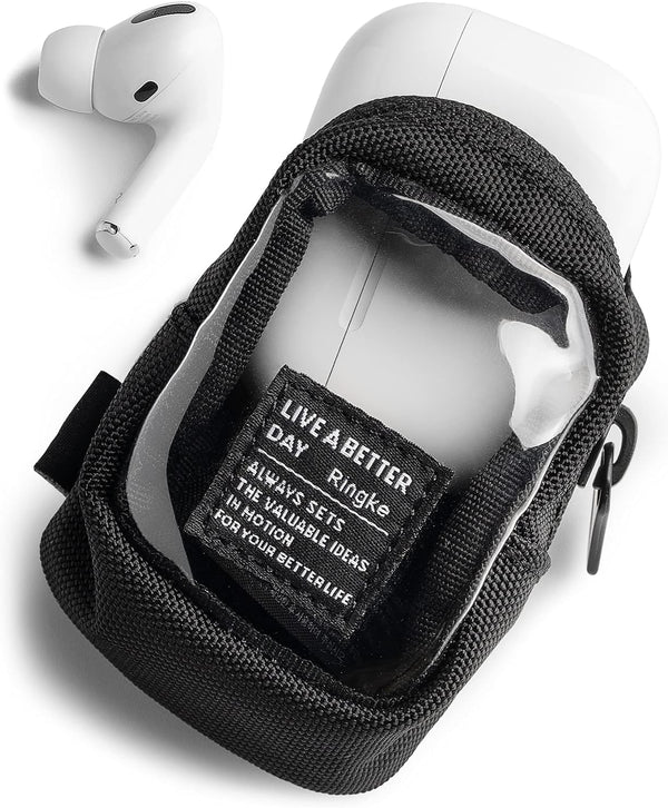 Ringke Mini Pouch Block, Waterproof Mini Bag for Universal Wireless Ear Buds, Compatible with AirPods Pro