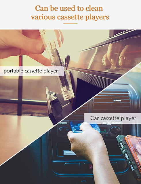 Arsvita Audio Cassette Head Cleaner, Tape Cleaning Kit for Home/Portable/Car Cassette Players