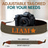 Custom Camera Strap, Embroidered Name Camera Strap Padded Universal Fit Neck Shoulder & Crossbody Strap Quick Release