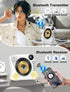 Greadio Sound,AUX/3.5mm CD Player with Bluetooth, Desktop CD Player for Home,HiFi Speakers,Remote Control,USB,LED