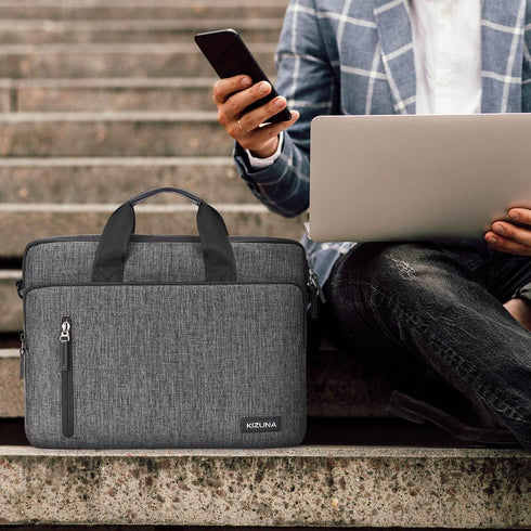 KIZUNA 12.5 Inch Laptop Bag Case, Water Resistant Shoulder Messenger Briefcase for MacBook Air M2 2022/HP Envy