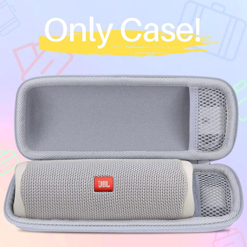 Hard Case Compatible with JBL Flip 6 Flip 5 Flip 4 Waterproof Portable Bluetooth Wireless Speaker (Off White Case)