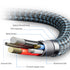 3.5mm Audio Cable Male to Male 20FT/6M, Stereo Aux Cord, 90 Degree Right Angle, Compatible with Beats, iPhone