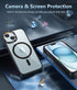 FNTCASE iPhone 15 Plus Case: Slim Magnetic Clear, Military Grade, Shockproof, Anti-Yellowing, with Lens & Screen