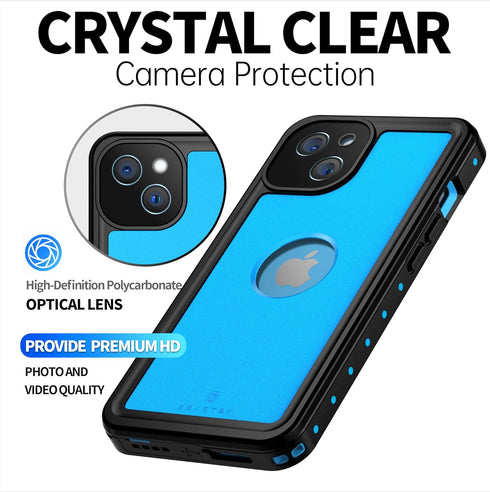 BEASTEK Waterproof Case for iPhone 13, NRE Series Shockproof Dustproof Underwater IP68 with Built-in Screen Protector,