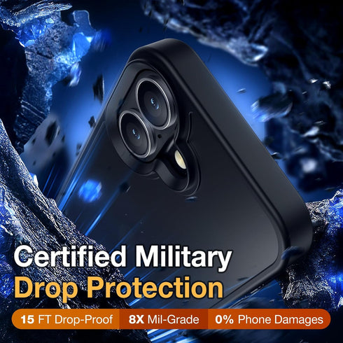 Yriklso 16 16 for iPhone Case, Shockproof for iPhone Phone Case, Military Grade Drop Protection, Protective Hard Back