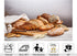 KeyWork 4x4ft Artisan Bread Assortment Backdrop Fresh Bakery Photography Background for Party Food Themed Gathering