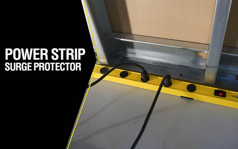 Yellow Jacket 5154 Metal Power Strip, 4-Foot with 510J Surge Protector, 12 Outlets