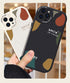 ZEZHOU iPhone 12 Pro Case, Cute Pattern Design for Women, Soft Lambskin TPU Rubber Shockproof Cover, 6.1 inch, Black