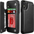 LETO iPhone XR Case, Black Leather Wallet Flip Folio Cover with Kickstand Card Slots for Girls Women