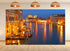 UPXIO 10x8ft Venice Grand Canal Night Backdrop Golden Lights Basilica Illumination Scenery Photo
