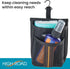 High Road Air Vent Mount Car Cell Phone Holder with Soft Lined Back Pocket and Front Mesh Storage Pocket