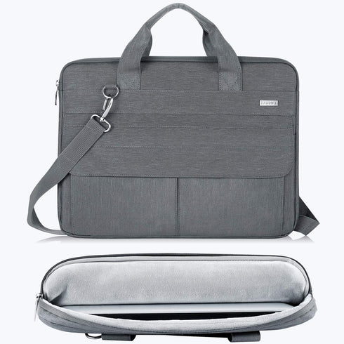 LANDICI 15.6 Inch Laptop Bag Carrying Case with Shoulder Strap, Slim Waterproof Computer Sleeve Cover for MacBook Pro,