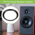 ACROPIX Universal 6.5" Subwoofer Speaker Rings Cover, Decorative Circle without Mesh Grille, ABS Black, Pack of 2