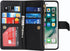 Jaorty Wallet Case Compatible with iPhone 7/8/iPhone SE 2nd 2020, 9 Card Slots, Wrist Strap, Stand Feature, Zipper Cash