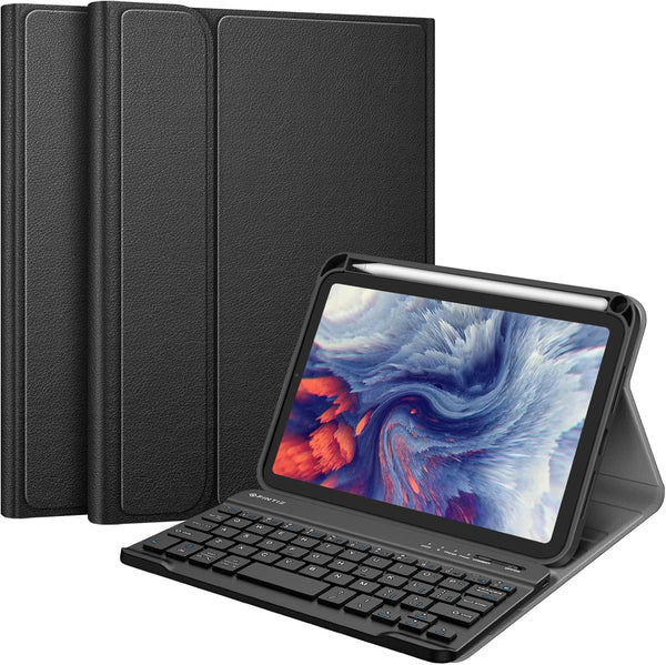Fintie Keyboard Case for iPad Mini 6 2021 (8.3 Inch), Soft TPU Back Cover with Detachable Wireless Bluetooth Keyboard