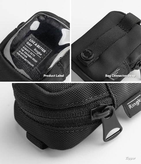 Ringke Mini Pouch Block, Waterproof Mini Bag for Universal Wireless Ear Buds, Compatible with AirPods Pro
