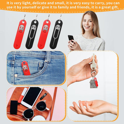 TOODOO 4 Sim Card Removal Tool Phone Chip Remover Unlock Chip Sim Card Tray Eject Pin Tool Needle Opener Ejector
