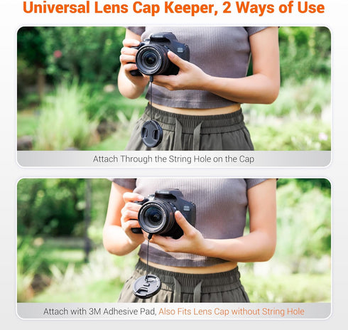 JJC 46mm Front Lens Cap Cover + Elastic Anti-Loss Cap Keeper Leash for Nikon Z DX 16-50mm f3.5-6.3 VR, Olympus M.Zuiko