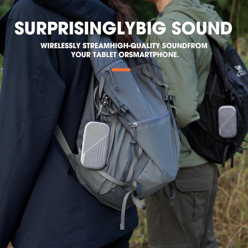 Portable Bluetooth Speaker, 0.5" Ultra Thin Mini Wireless Speaker with Integrated Carabiner, Waterproof for