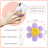 Cheerful Smiley Flower Phone Grip, Bright Expandable Collapsible, Comfortable Touch, Secure Grip, White
