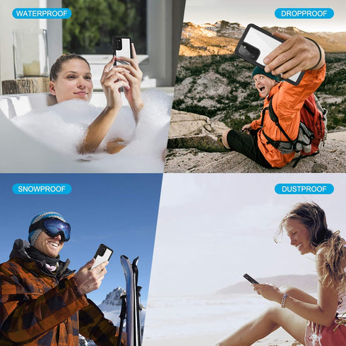 Lanhiem IP68 Waterproof Dustproof Case for Samsung Galaxy S20 FE - Heavy Duty with Built-in Screen Protector
