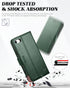 TUCCH Wallet Case for iPhone SE 2022/SE 2020/8/7, PU Leather Folio with Stand, Card Slot, Midnight Green