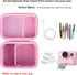 Carrying Case for Anchioo/Dylanto Kids Instant Print Camera,1080P Kids Instant Cameras That Print Photos Travel Bag Storage Holder, Mesh Pocket Fits Printing Paper Cable, Pink
