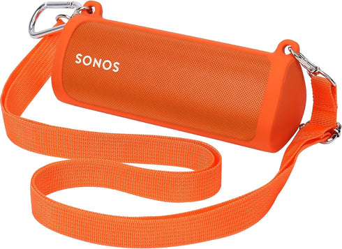 khanka Silicone Case Replacement for Sonos Roam/Sonos Roam 2 Portable Smart Bluetooth Speaker (Orange)