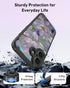 DEENAKIN 17 for iPhone Case Cute,Aesthetic Floral Hard Shell,Compatible with Magsafe,Trendy Unique Cool Retro Western