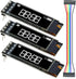 MTDELE 3Pcs OLED Display 0.91 Inch IIC DC 3.3V-5V 4Pin White OLED Screen