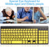 HXMJ-Wireless Large Print Keyboard and Mouse Set with USB Receiver - Quiet Scissor Switch for Seniors & Visually