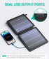 BLAVOR 10W Portable Solar Charger, Small Foldable Solar Panel with USB-C USB-A Outputs, Compatible with Cell Phone