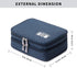 Lanola Travel Cable Organizer Bag, Electronic Accessories Case Portable Double Layer Cable Storage Bag