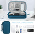 FYY Travel Cable Organizer, Portable Waterproof Double Layers Pouch for Electronic Accessories, Green