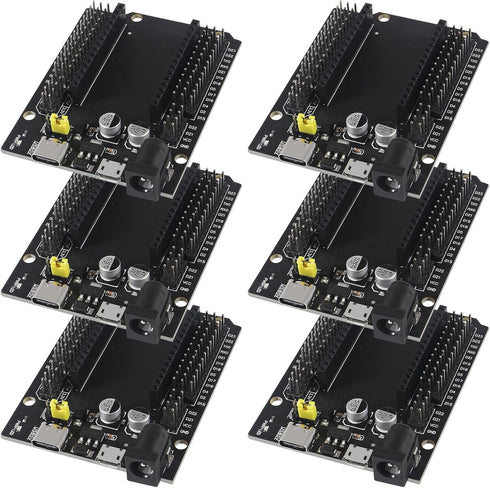 6pcs ESP32 GPIO Breakout Board, 30Pins ESP32 Development Board Type-C USB and Micro USB, WiFi+Bluetooth