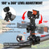 Double Clamp Mount Bracket Magic Arm with 1/4" Screw, Double Camera Clamp for Umbrella, Light Stand, Bike, Photography