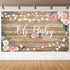 Rustic Wood Baby Shower Backdrop Banner Oh Baby Floral Decorations for Girls and Boys Birthday Party Supplies