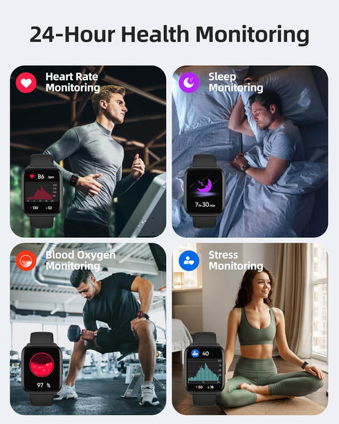 Parsonver Smart Watch 5ATM Waterproof Fitness Tracker with 100+ Sports Modes, 1.8" HD Touch Screen