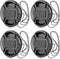 ChromLives 58mm Lens Cap with Lens Cap Leash Hole Bundle for Nikon Canon DSLR Cameras - 4 Pack
