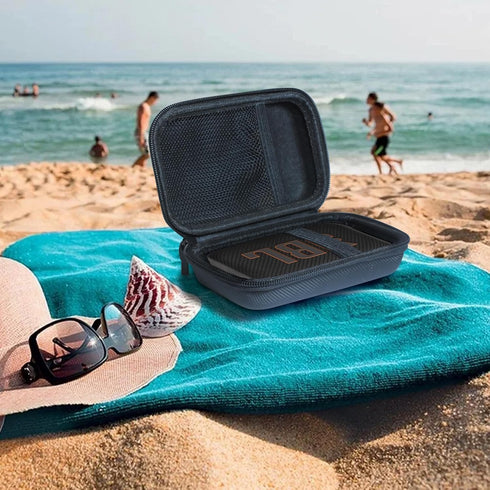 Case for JBL GO 4 GO 3 Portable Bluetooth Speaker, Waterproof and Dustproof Eco Cover with Adapter Slots - Case Only