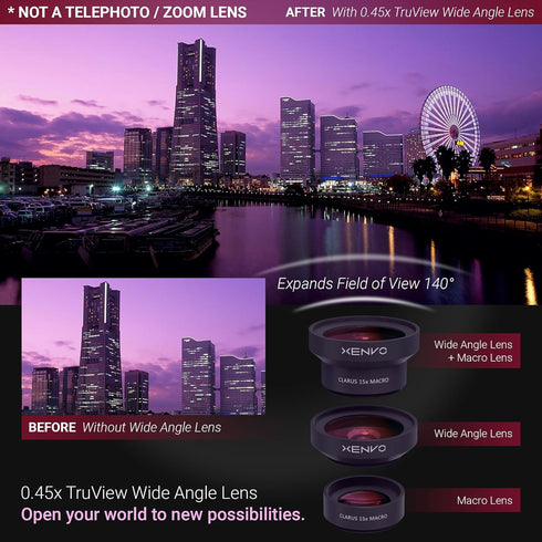 Xenvo Pro Lens Kit for Smartphones - Macro & Wide Angle