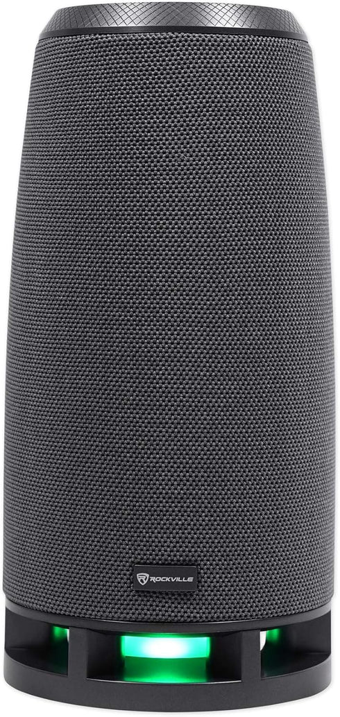 Rockville RockShip 50 Watt Portable Bluetooth Speaker with LED Lights and Radio