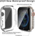 Waterproof Privacy Case for Apple Watch Series 9/8/7 41mm, Anti-peep Screen Protector, iWatch Bumper Cover Clear