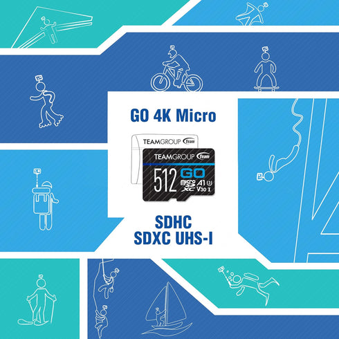 TEAMGROUP GO 128GB x 2 PACK Micro SDXC UHS-I U3 V30 for GoPro & Action Cameras, High Speed with Adapter