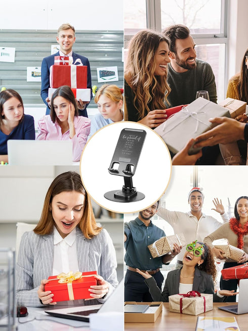 Saysurey 10 360 Pcs Employee Appreciation Gifts Bulk Rotating Phone Stand for Desk, Cell Phone Holder with Inspiring