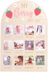 WAOUH Berry First Year Photo Wood Board - Strawberry 1st Birthday Decorations,Strawberry