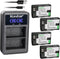 Kastar 4-Pack LP-E6 Battery and LED2 USB Charger for Blackmagic BMPCC 4K, 6K Cameras