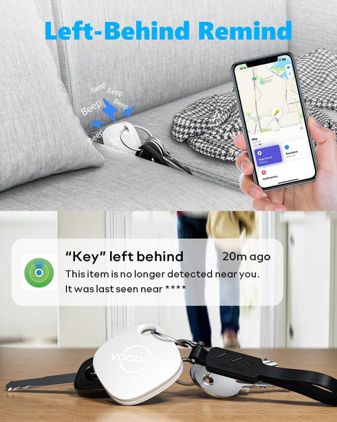 VOCOlinc Wallet Tracker, Air Tracker Tag Key Finder Compatible with Find My (iOS only), Bluetooth Tracker for Keys,